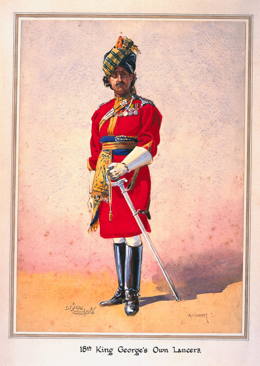 Æresløytnant Hon Malik Umar Hayat Khan, CIE, Tiwana of Ahahpur (Punjabi Musalman) illustrasjon for 