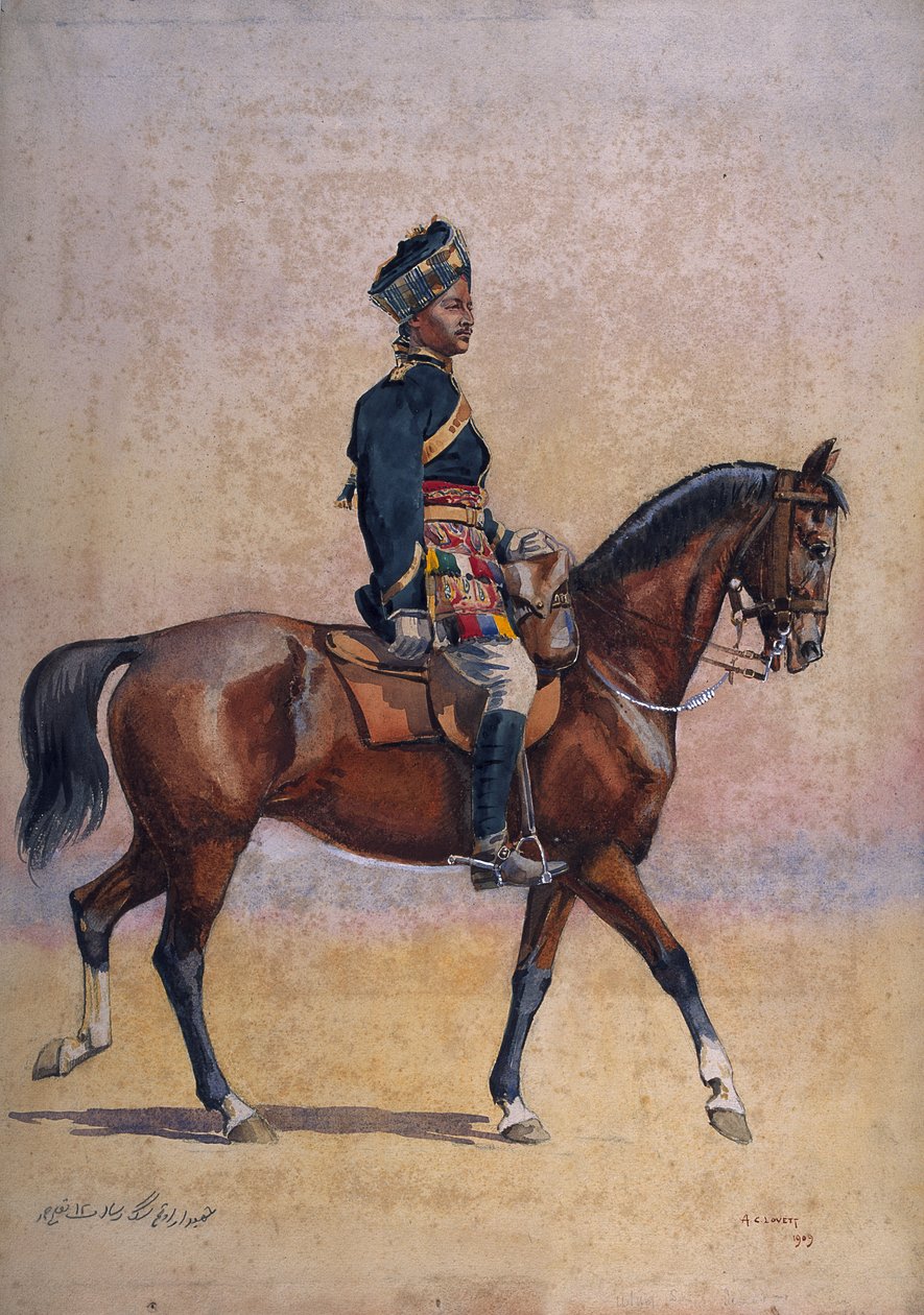 Soldat of the 12th Cavalry, Jemadar, Dogra, illustrasjon for 
