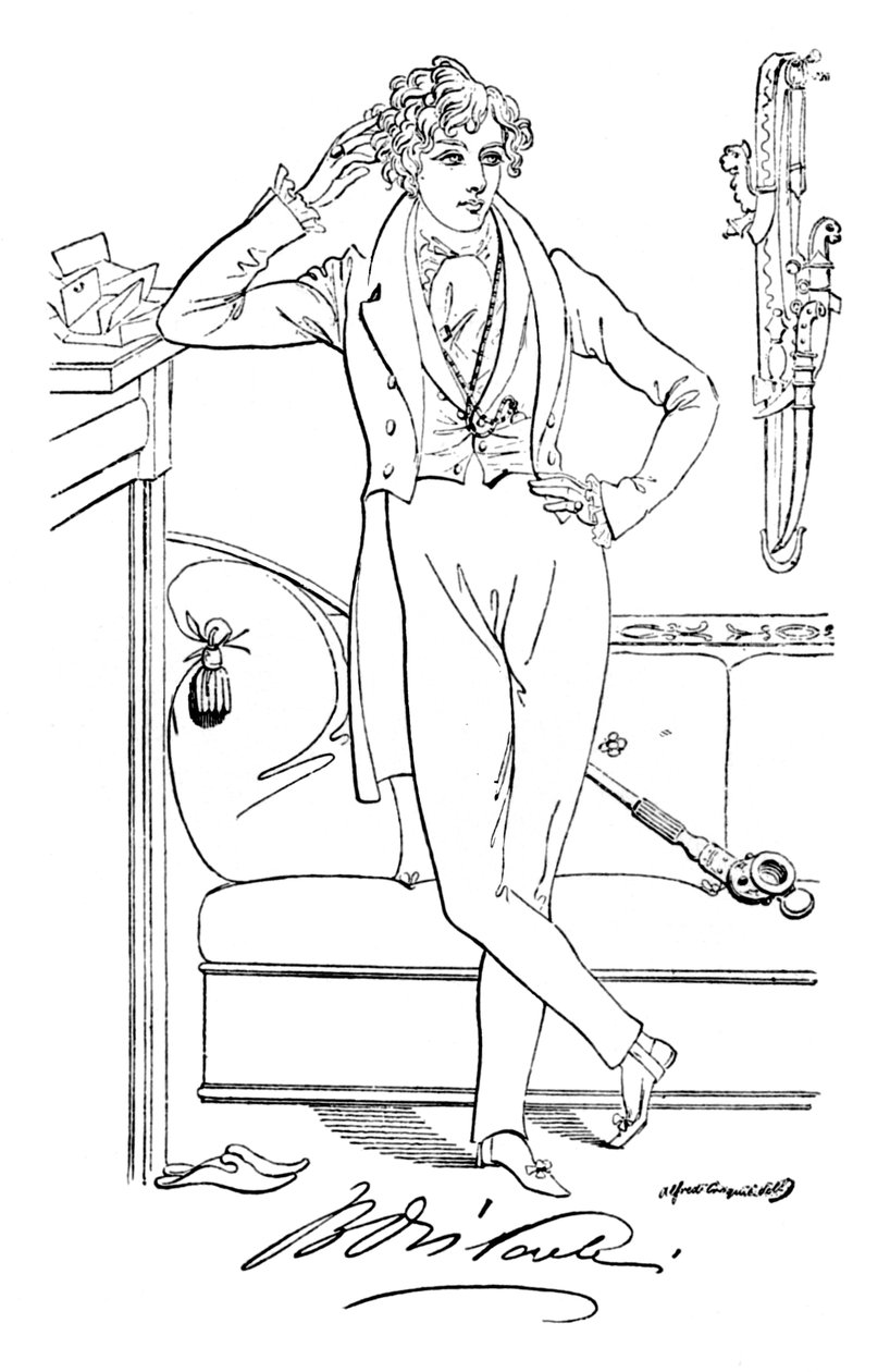 Benjamin Disraeli, c1835, 1904 av Alfred Crowquill