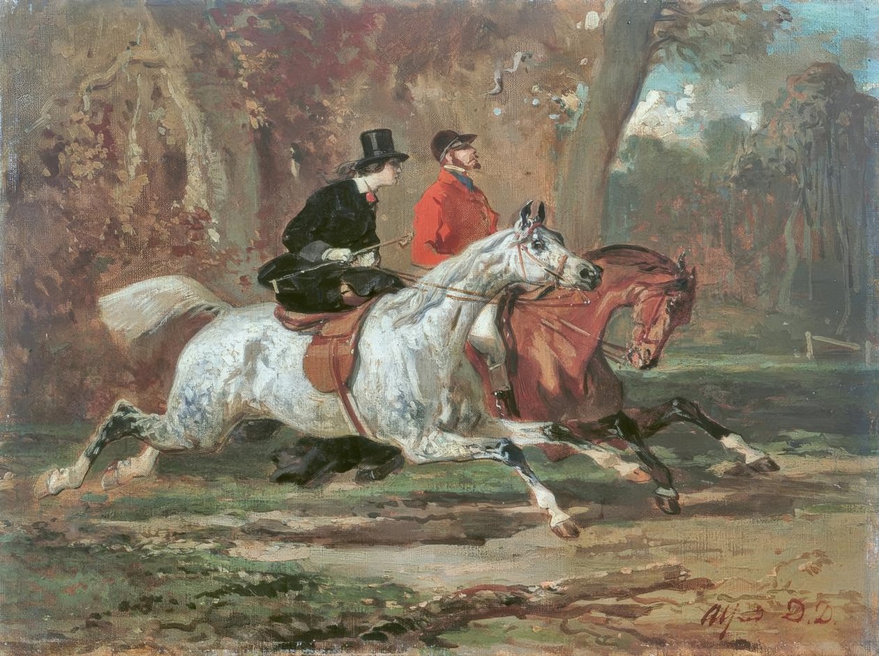 Horseman og Amazon av Alfred Dedreux