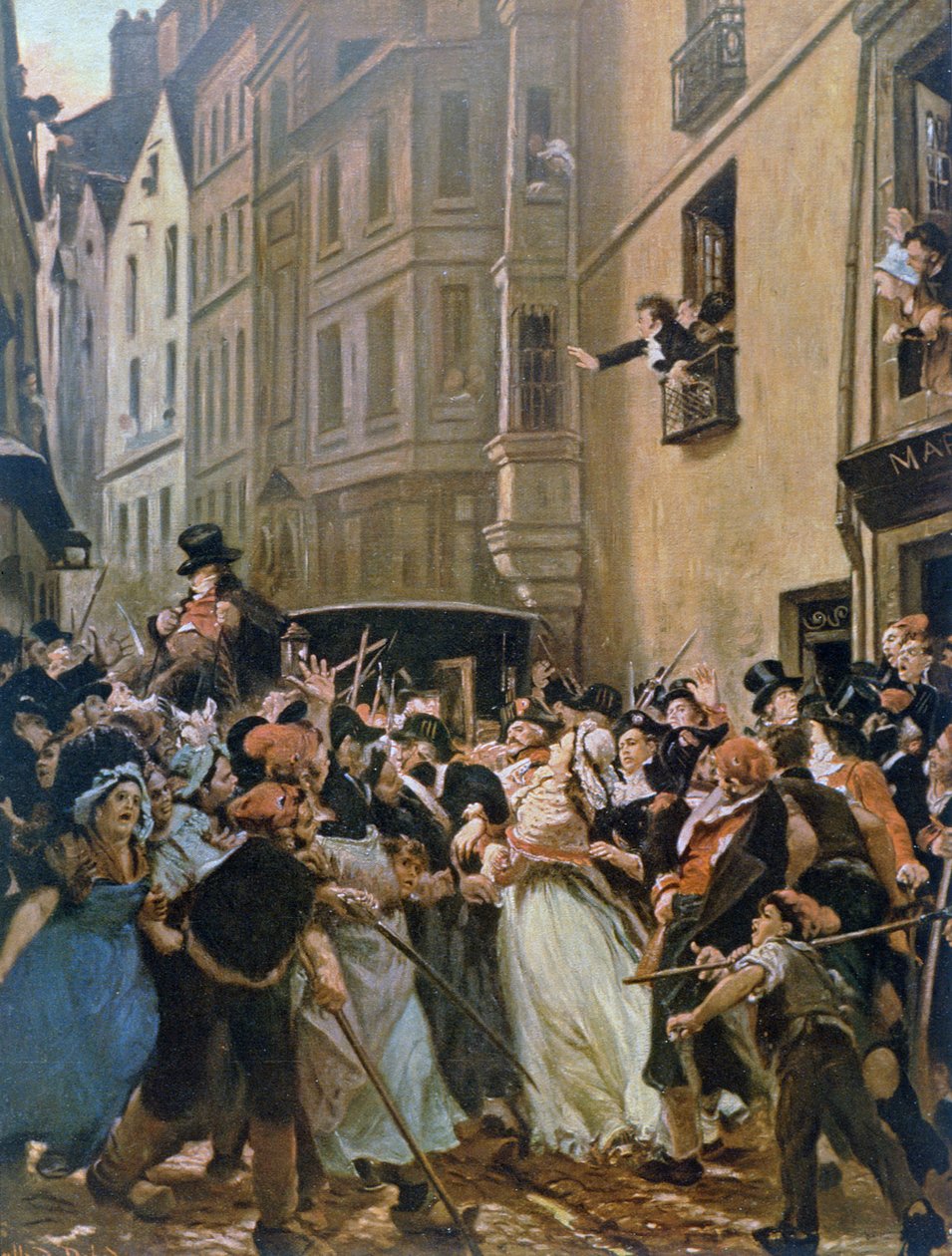 Arrestasjonen av Charlotte Corday av Alfred Dehodencq