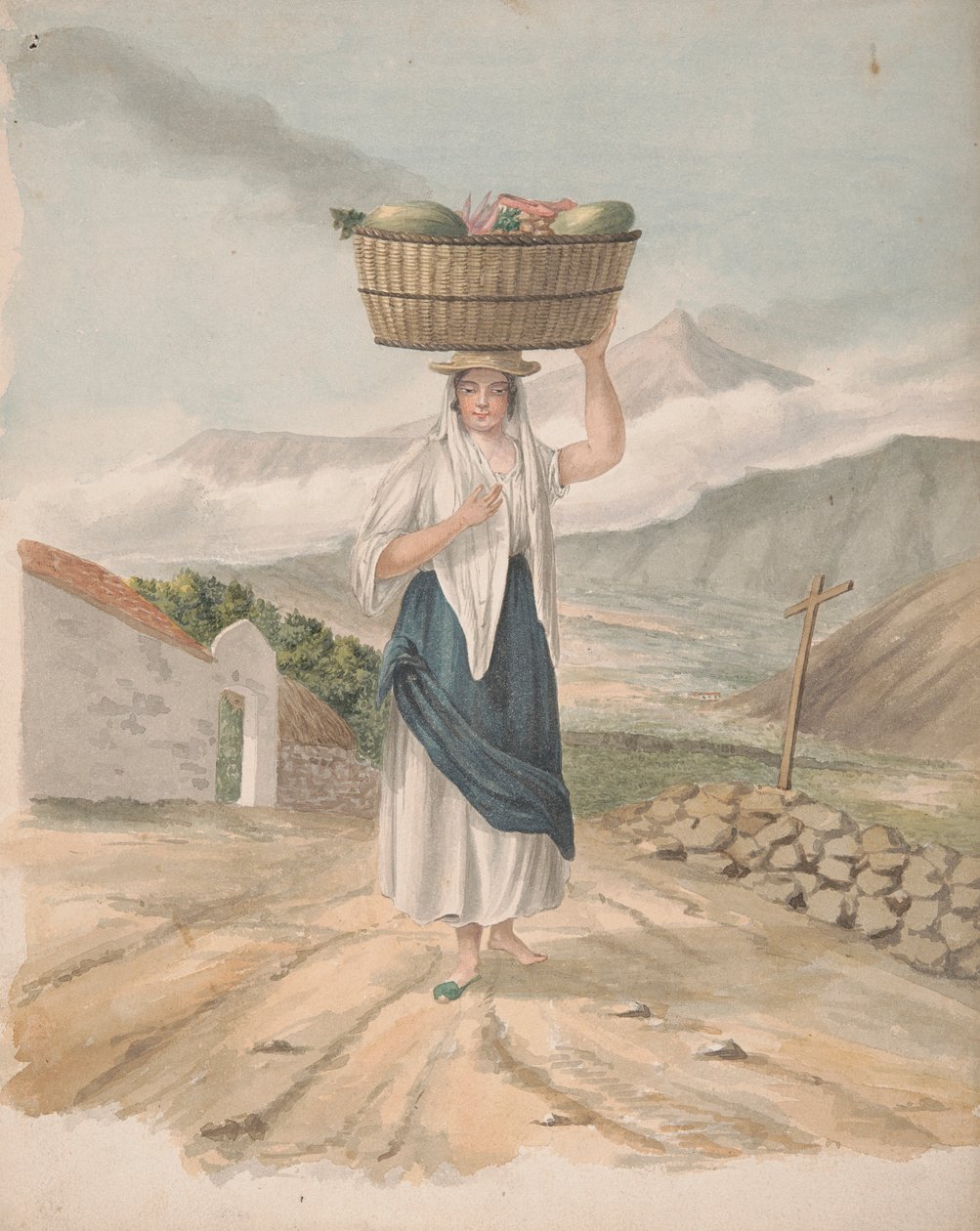Kvinnelig huckster fra Port Orotava av Alfred Diston