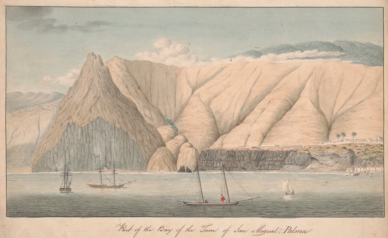 En del av bukten i byen San Miguel, La Palma av Alfred Diston