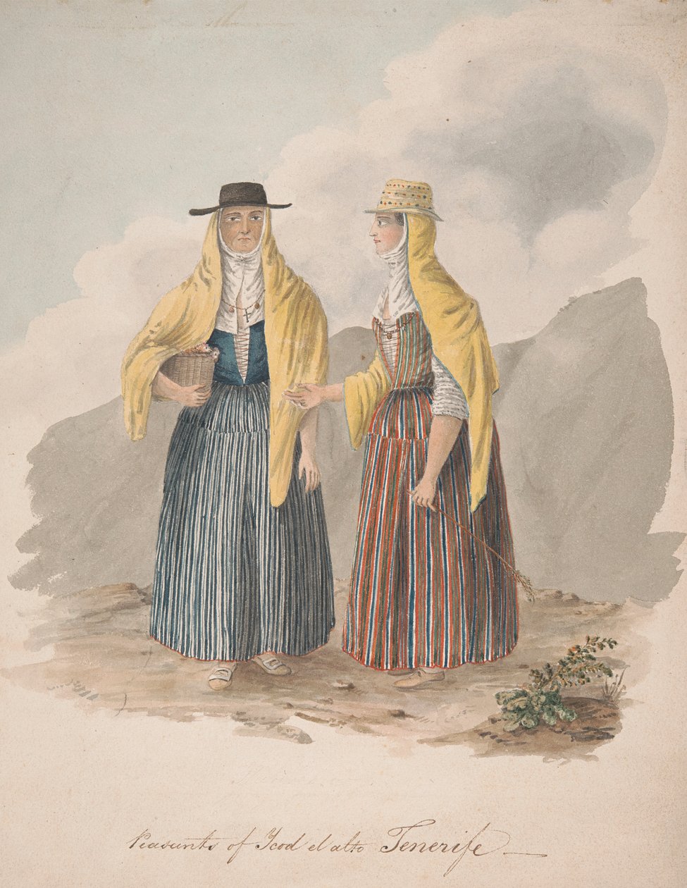 Bønder i Ycod el alto, Tenerife av Alfred Diston