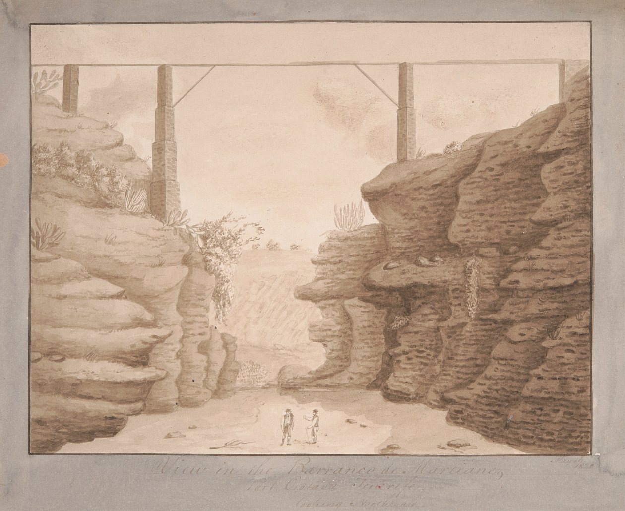 Utsikt i Barracano de Martianez, Port Orotava, Tenerife, nordover av Alfred Diston