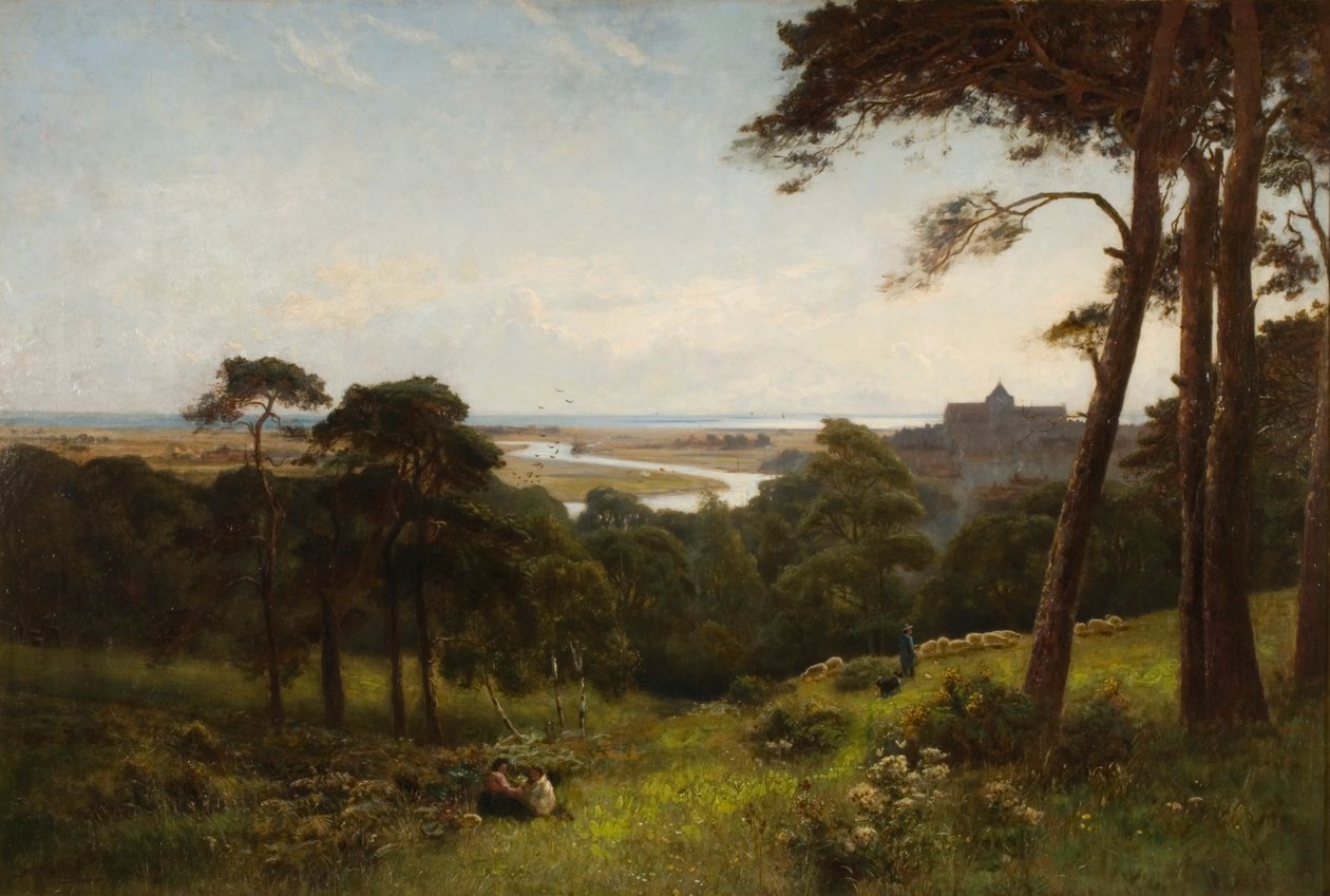 Arundel, tidlig morgen av Alfred East