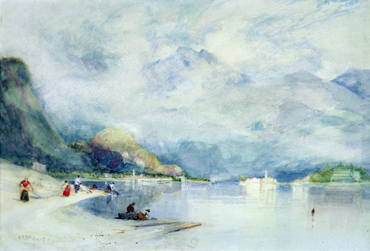 Lago Maggiore fra Stresa av Alfred East