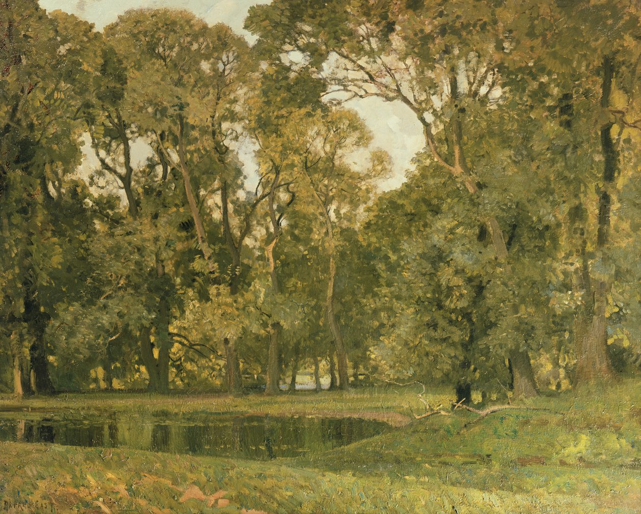 Det grønne bassenget av Alfred East
