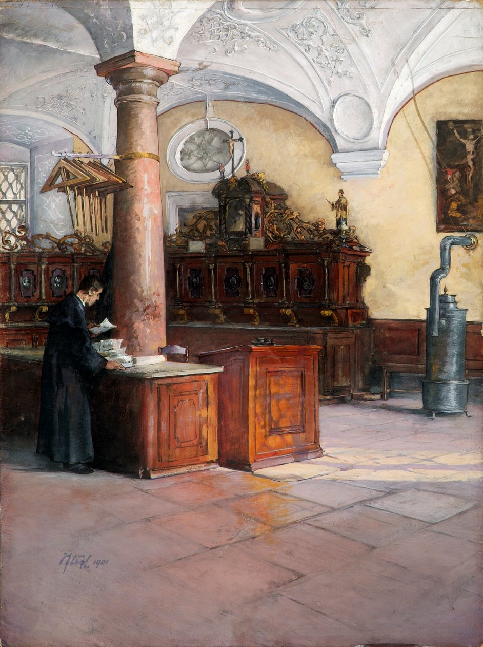 Sakristiet til universitetskirken i Wien av Alfred Edler von Pflügl
