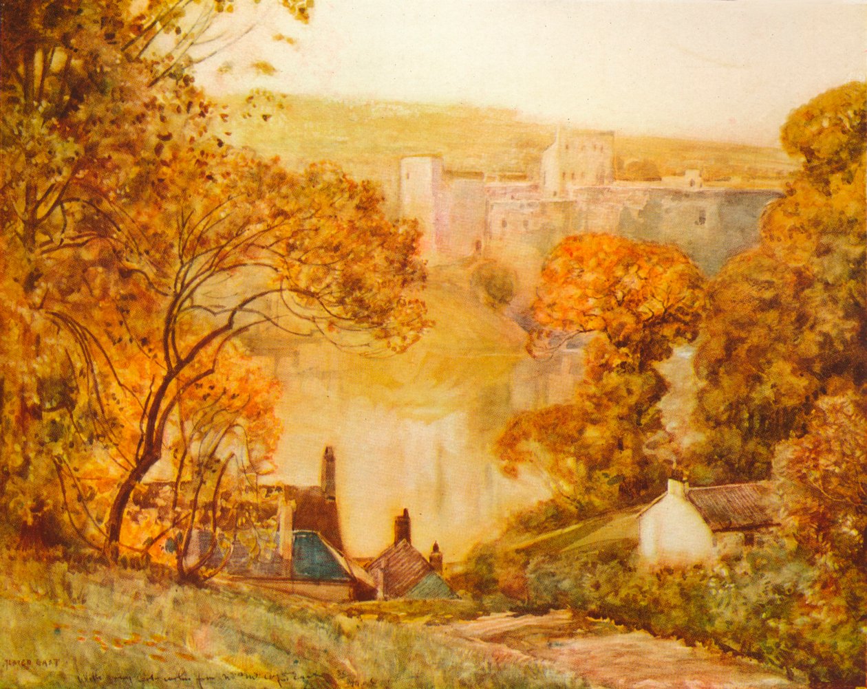 Chepstow Castle, On The Wye, c1910 av Alfred East