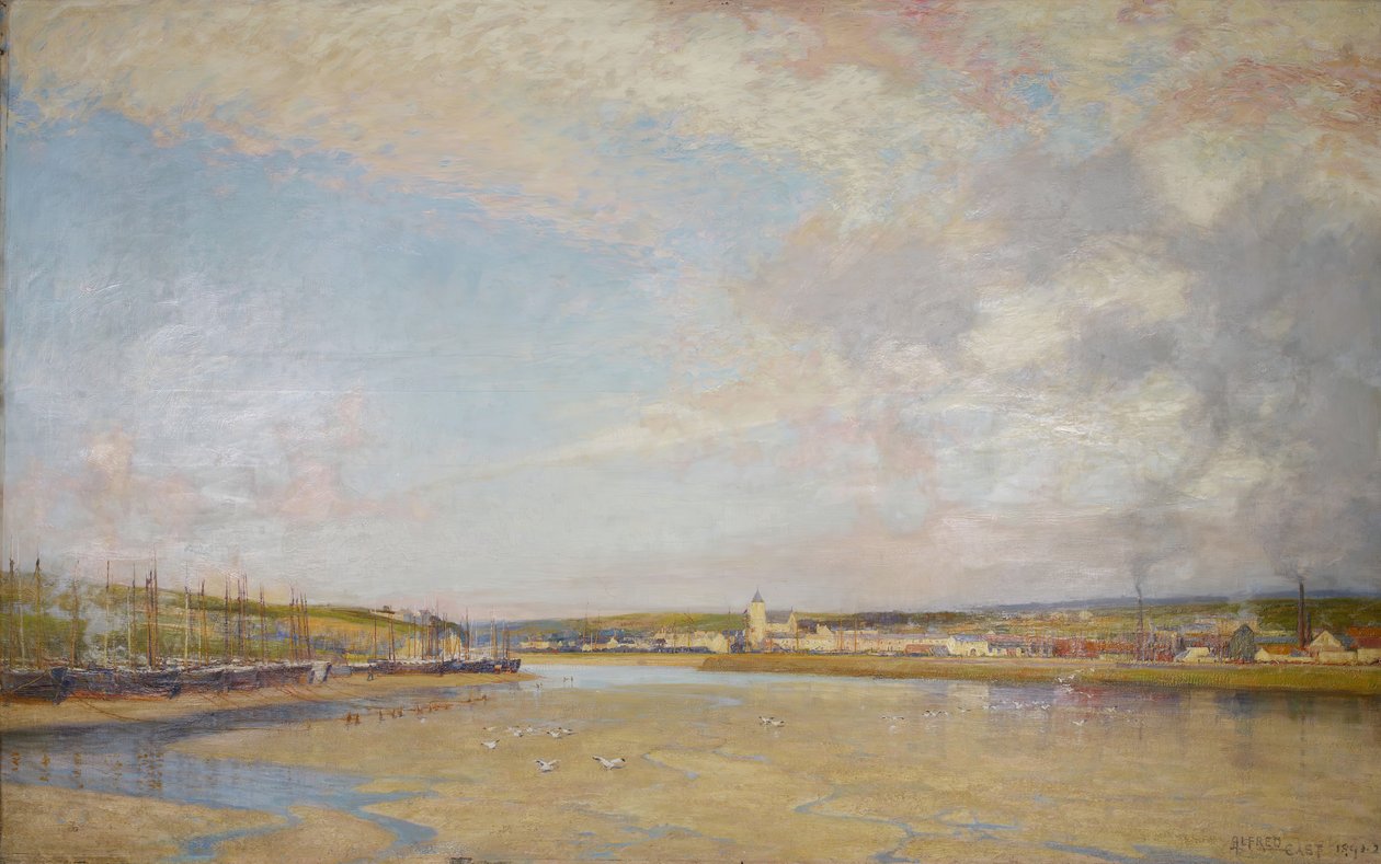 Hayle fra Lelant, Cornwall, 1892. av Alfred Edward East