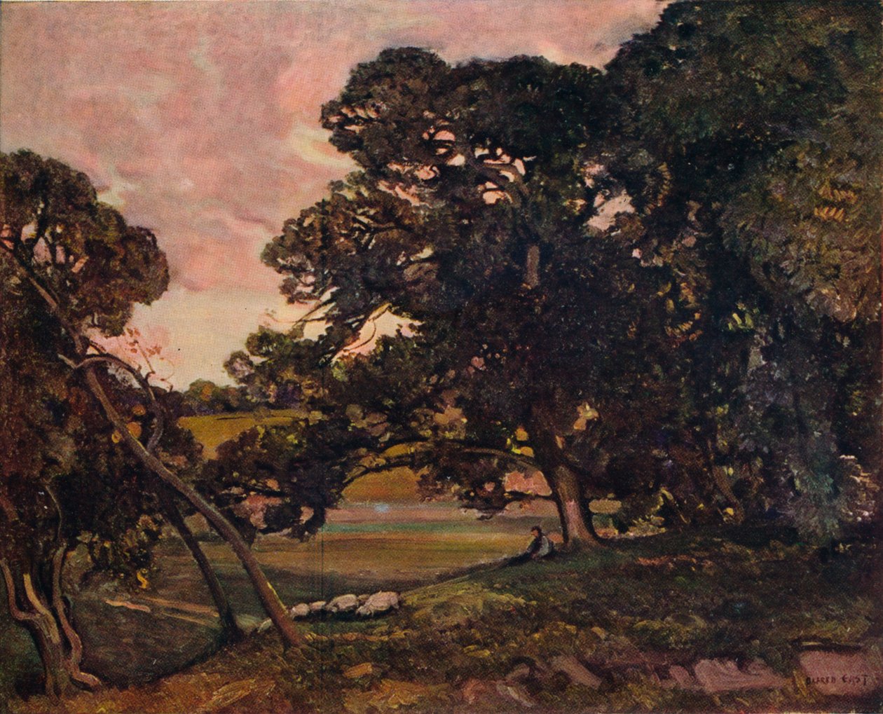 I Cotswolds, c1909 av Alfred East
