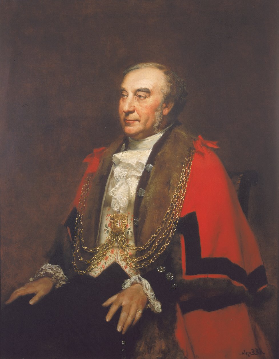 Alderman William Lawrence, Sherif, c1849 av Alfred Edward Emslie