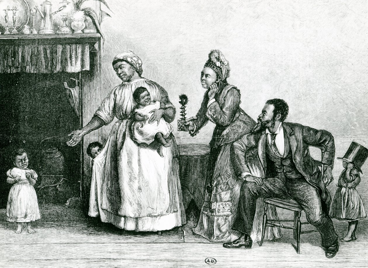 Tante Chloes besøk, 1877 av Alfred Edward Emslie