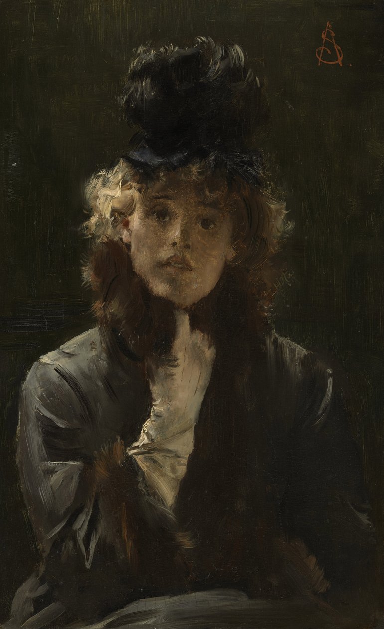 Den parisiske sfinks, ca. 1880 av Alfred Emile Stevens