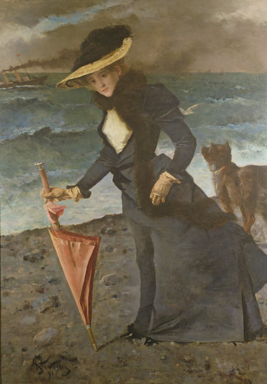 På kysten, 1891 av Alfred Emile Stevens