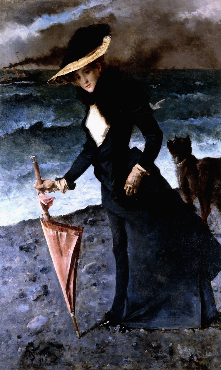 The Gale, 1891 av Alfred Emile Stevens