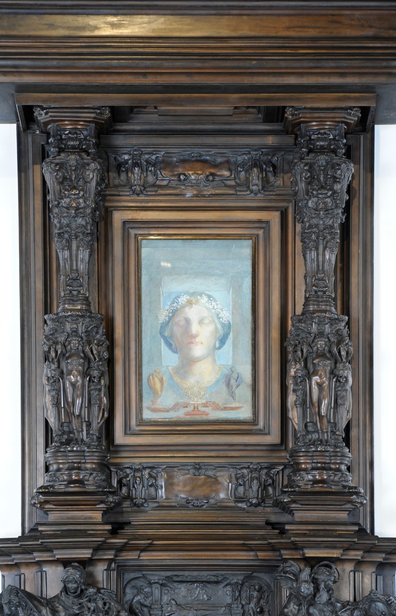 Detalj av Sam Wilson Chimneypiece, ca. 1908-14 (bronse) av Alfred Gilbert