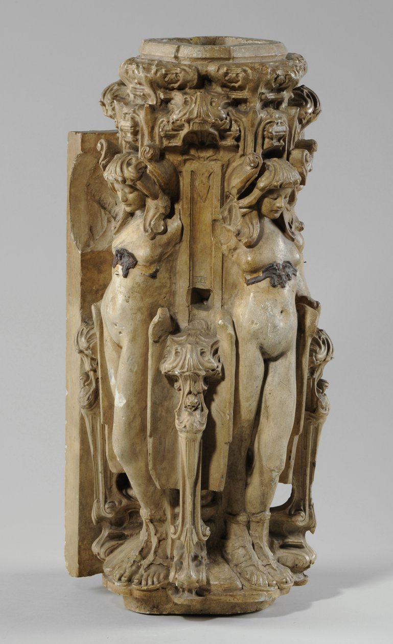 En av 9 maketter for Sam Wilson Chimneypiece, ca. 1908-14 (gips og skjellakk) (se også 876005-7) av Alfred Gilbert