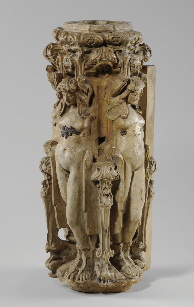 En av 9 maketter for Sam Wilson Chimneypiece, ca. 1908-14 (gips og skjellakk) (se også 876005-6) av Alfred Gilbert