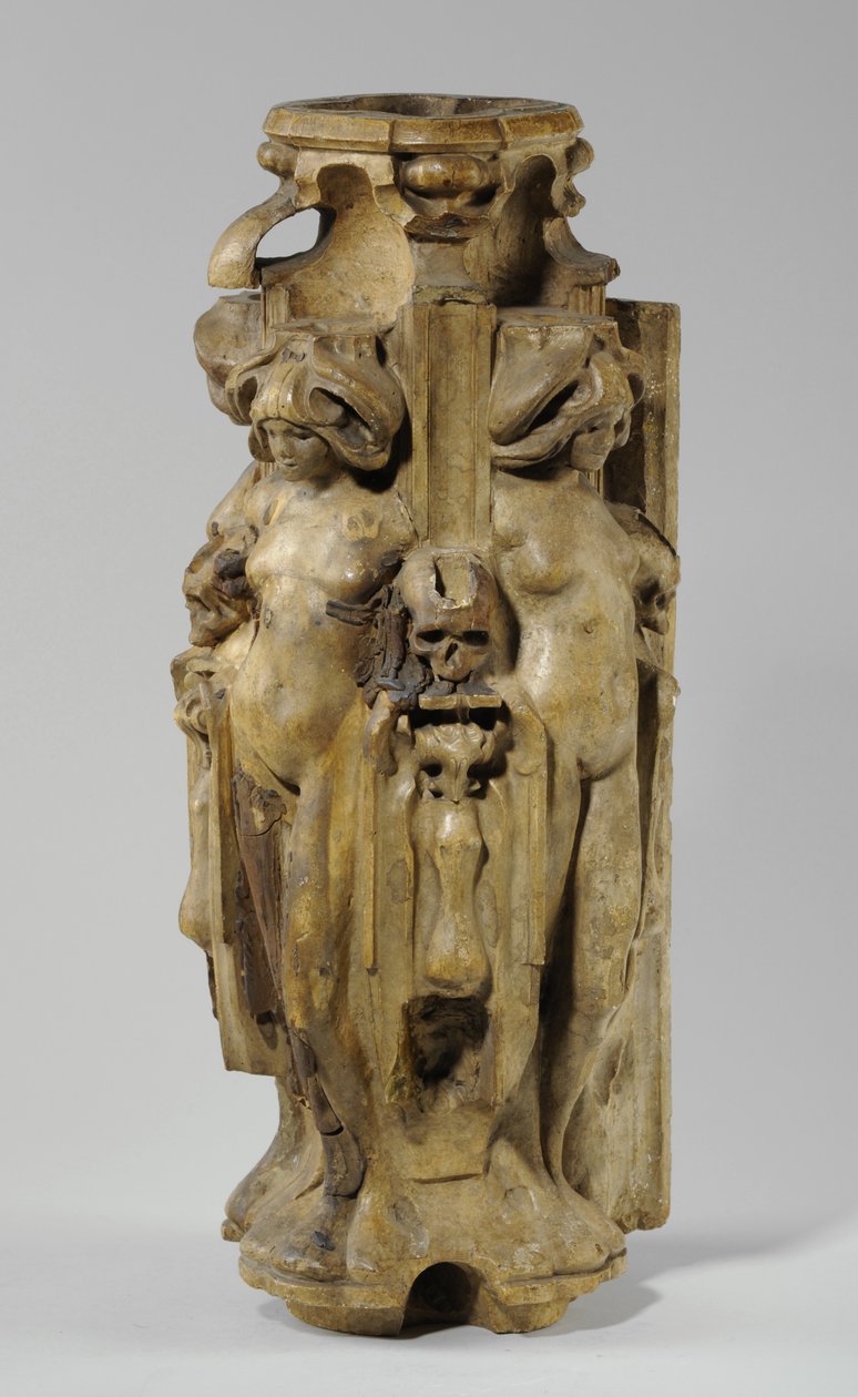 En av 9 maketter for Sam Wilson Chimneypiece, ca. 1908-14 (gips og skjellakk) (se også 876008-9) av Alfred Gilbert