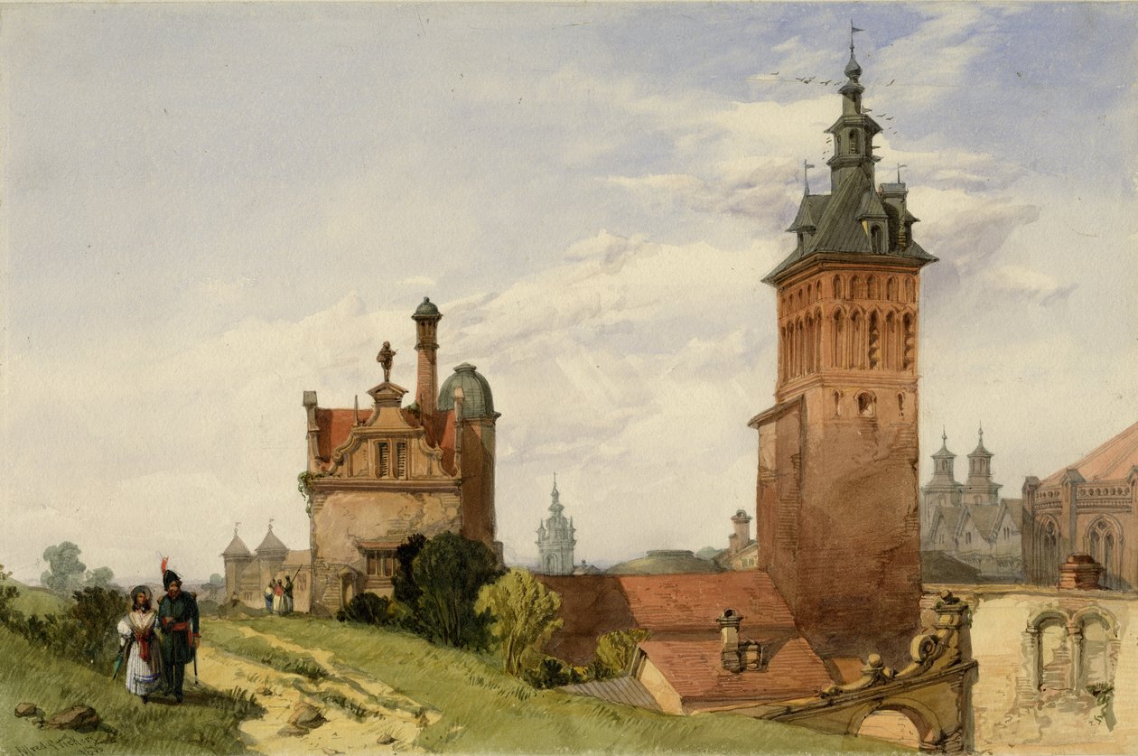 En utsikt nær Moskva, 1836 (wc på papir) av Alfred Gomersal Vickers