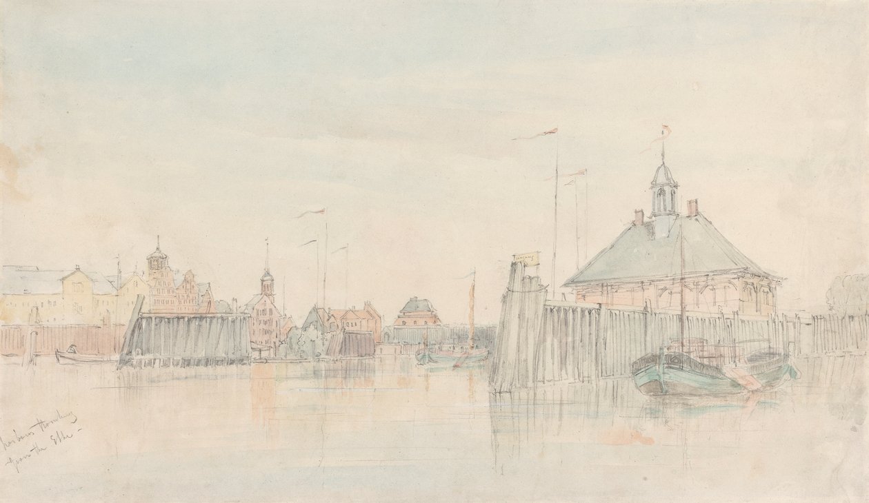 Havn, Hamburg fra Elben av Alfred Gomersal Vickers