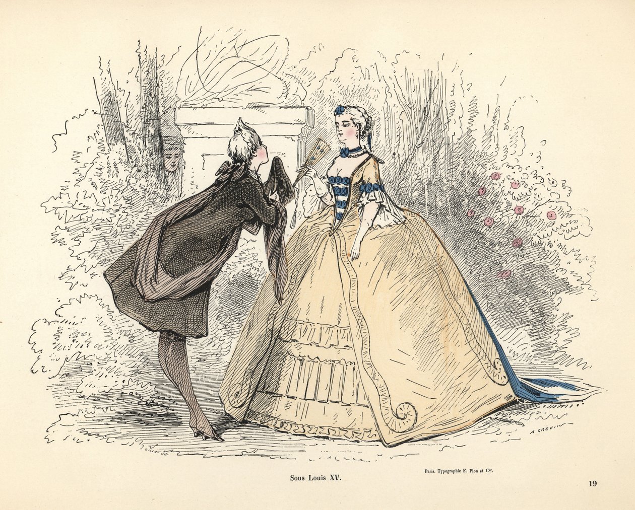 Damekostyme i kong Louis XV av Frankrikes tid av Alfred Grevin