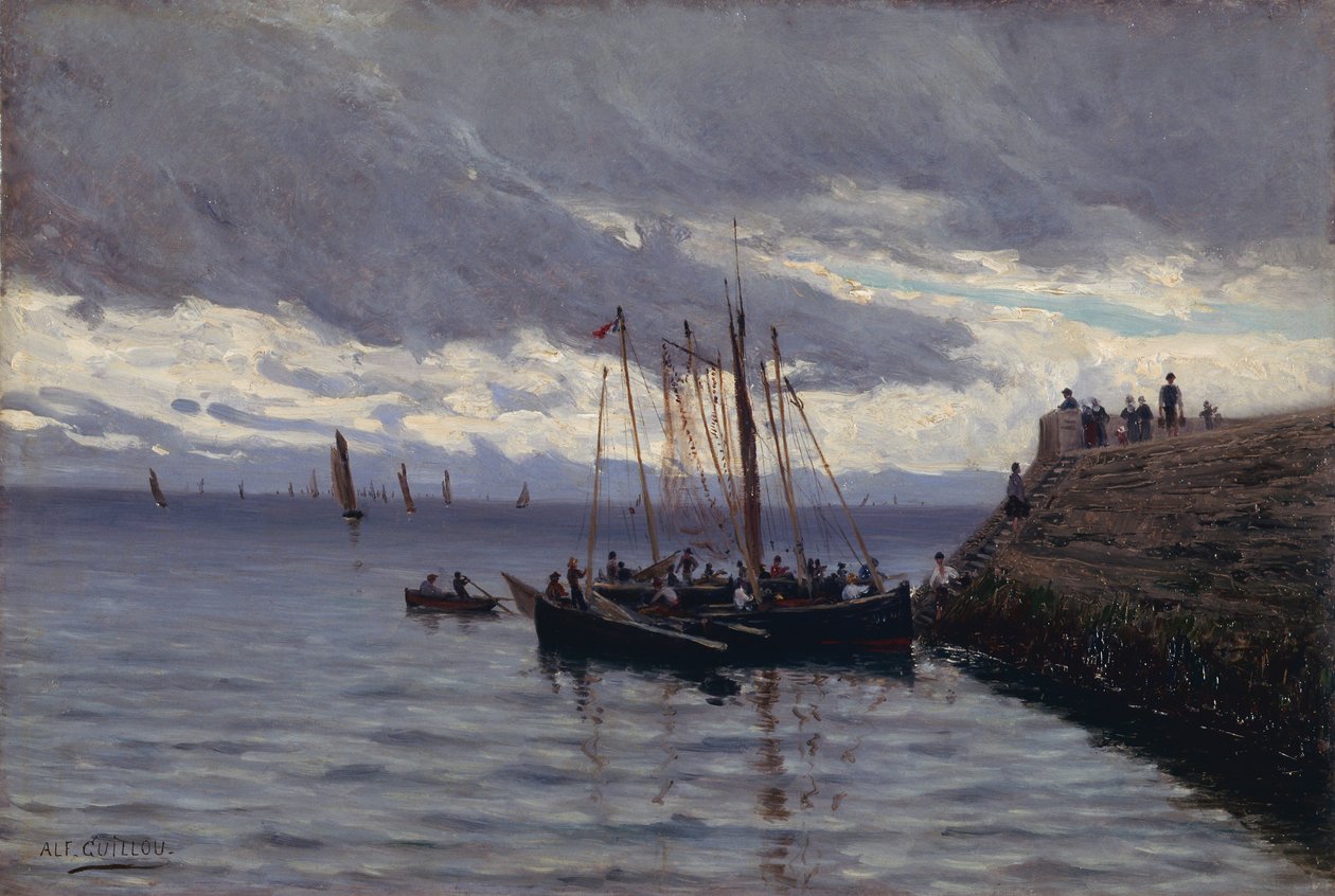 Ankomst av sardinfiskerne av Alfred Guillou