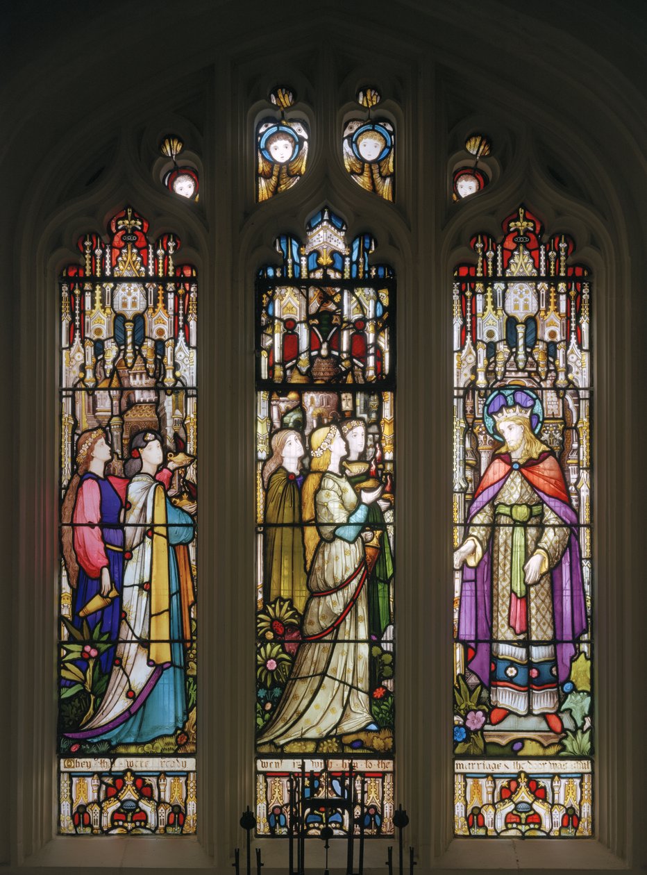 The Wise and Foolish Virgins, ca. 1868 (farget glass) av Alfred Hassam