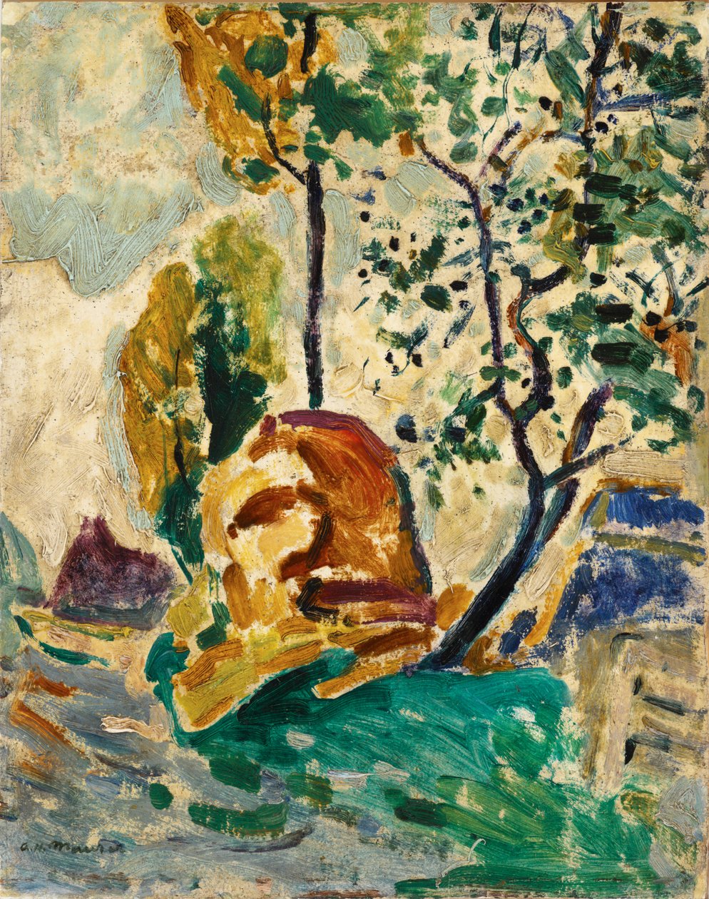 Tre og stein av Alfred Henry Maurer