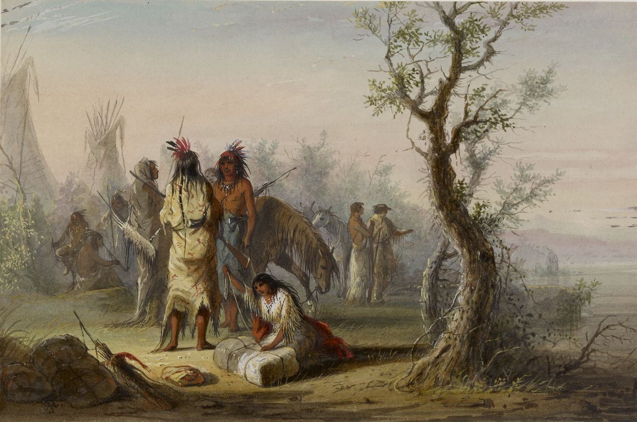 En indianerleir av Alfred Jacob Miller