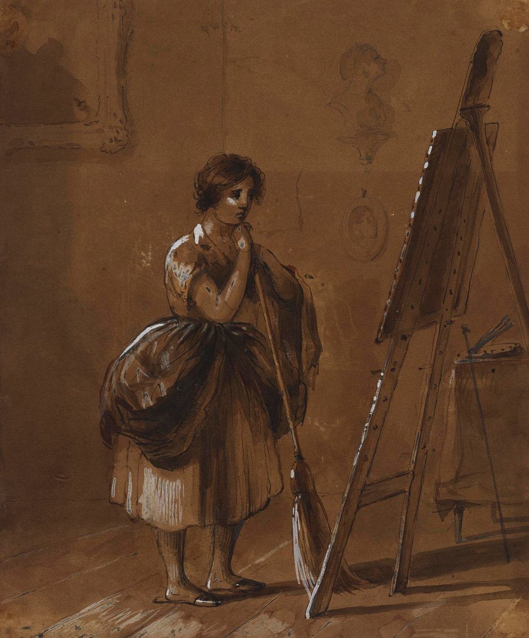 Kunstnerens atelier. Kritikeren. av Alfred Jacob Miller