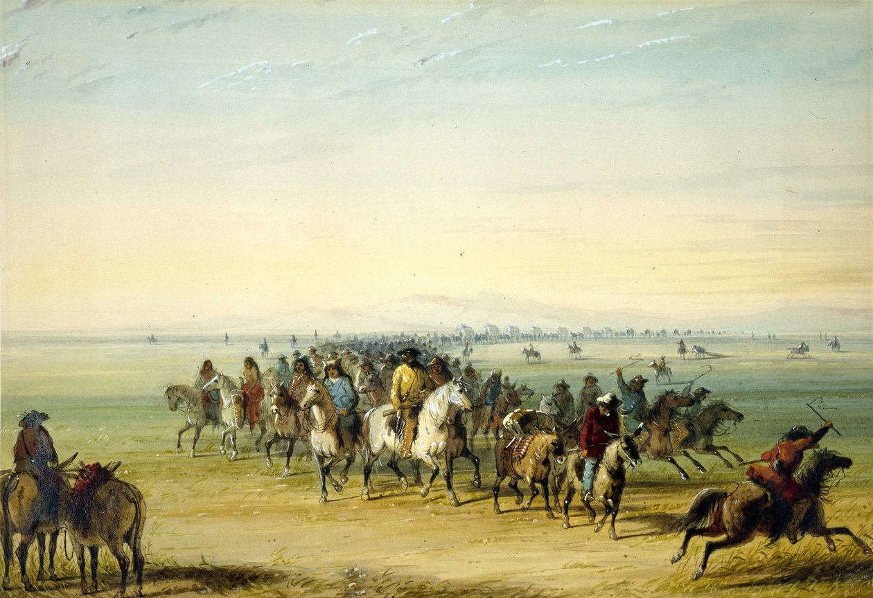 Caravan på reise av Alfred Jacob Miller