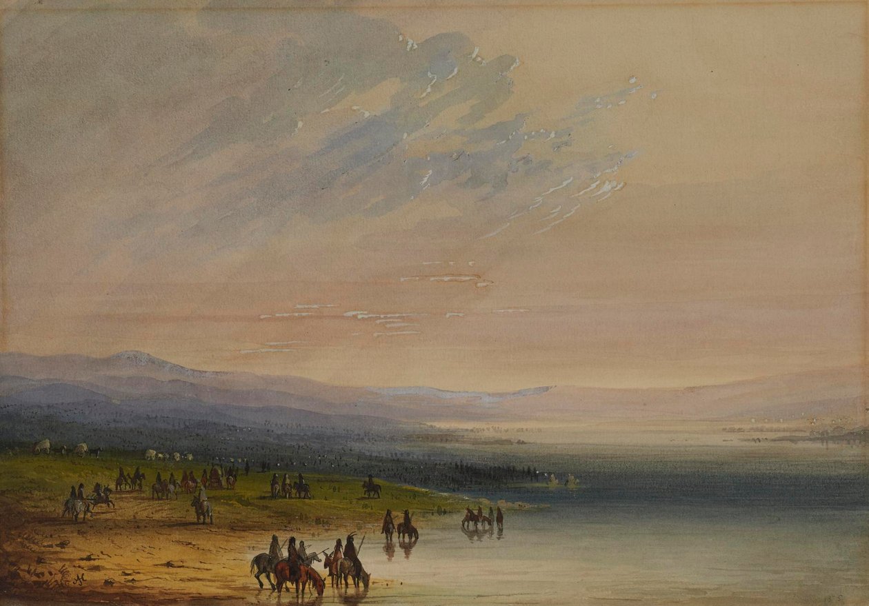 Karavane på Platte av Alfred Jacob Miller