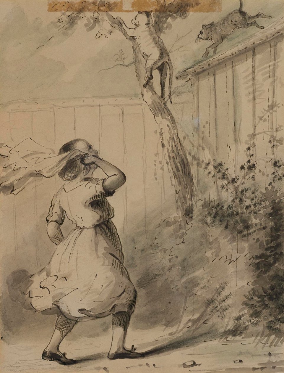 Carrie og kattene av Alfred Jacob Miller