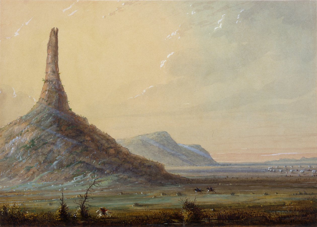 Chimney Rock av Alfred Jacob Miller