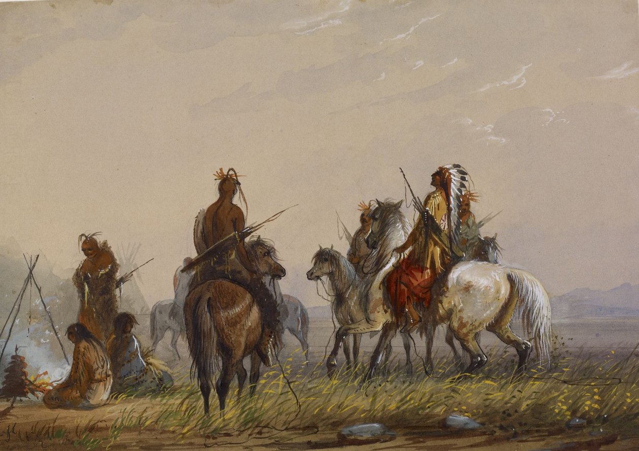 Ekspedisjon for å fange villhester – Sioux av Alfred Jacob Miller