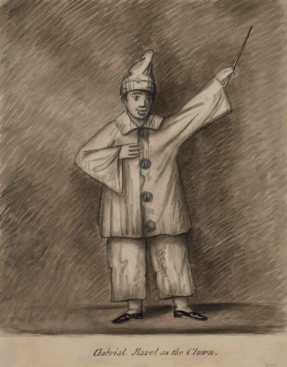 Gabriel Ravel som klovn av Alfred Jacob Miller
