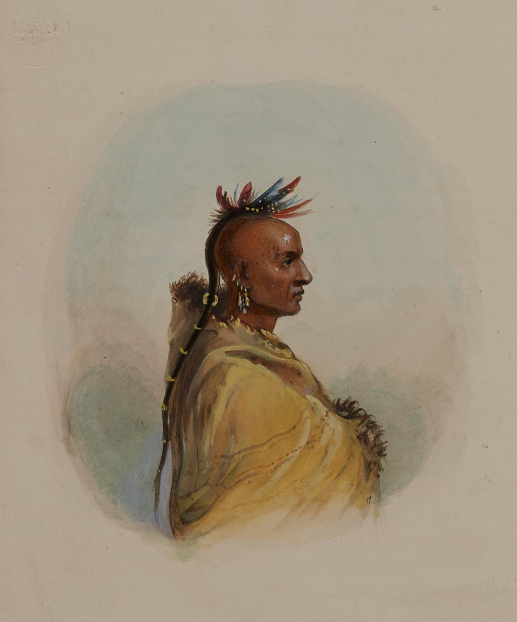 Hodet til en sioux av Alfred Jacob Miller