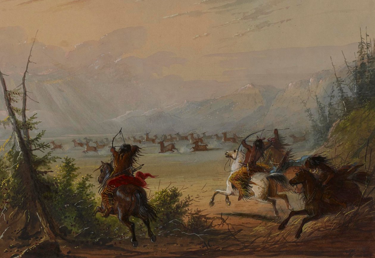 Elgjakt av Alfred Jacob Miller