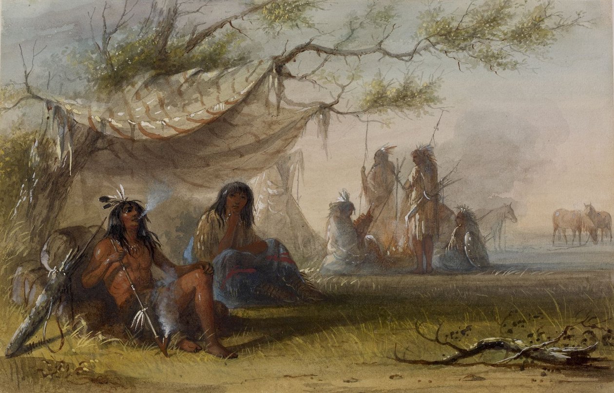 Indianerleir av Alfred Jacob Miller