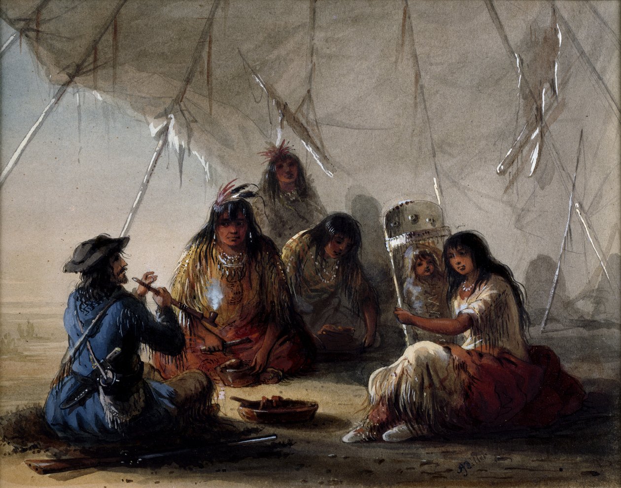 Indiansk gjestfrihet av Alfred Jacob Miller