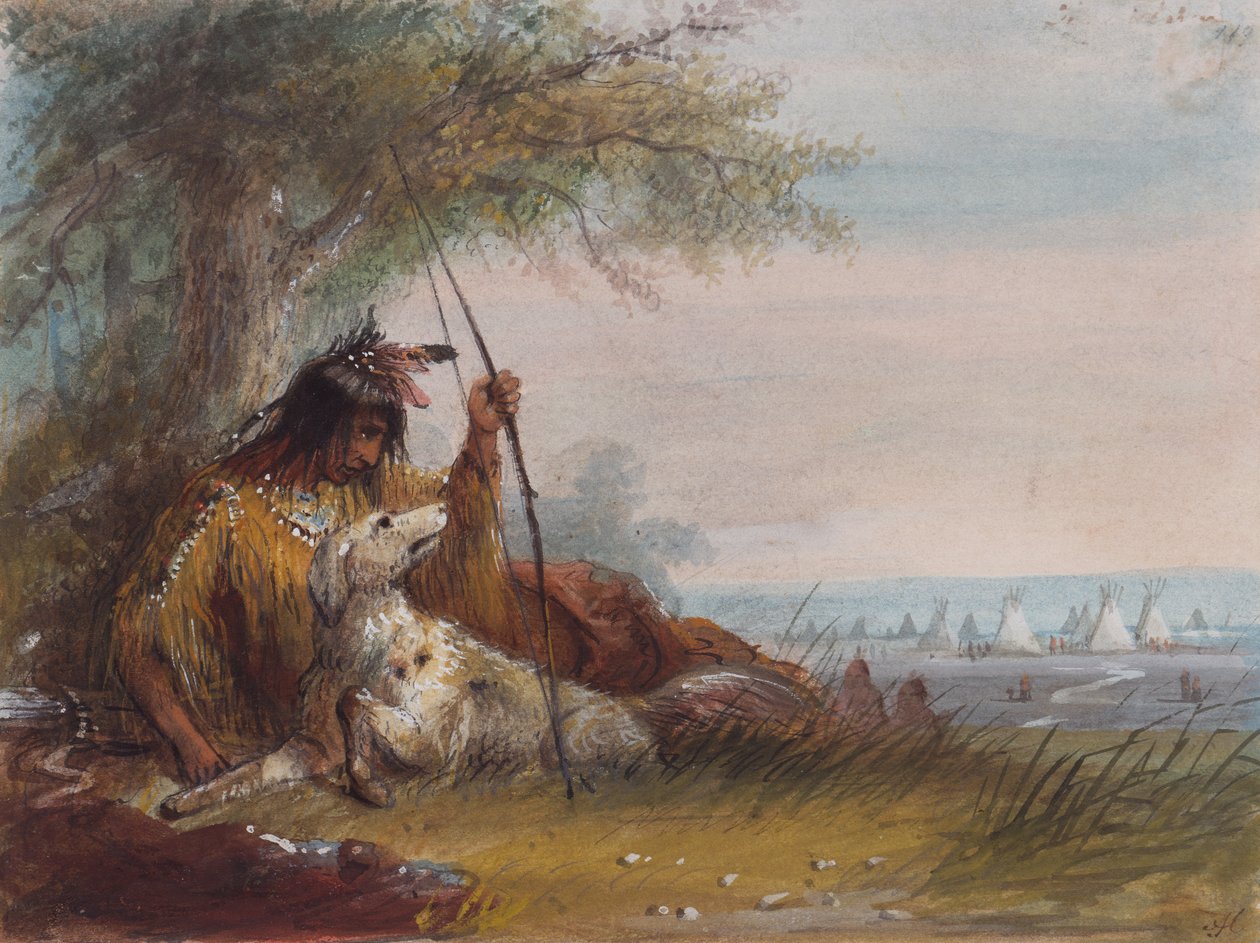 Indian Runner, ca. 1837 (blyant, akvarell og gouache på papir) av Alfred Jacob Miller