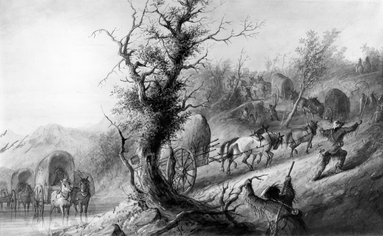 Charettenes landgang av Alfred Jacob Miller