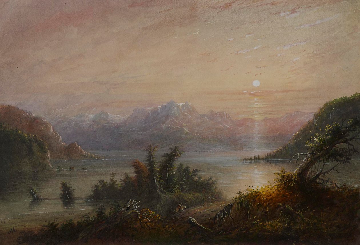 Fjellsjø av Alfred Jacob Miller