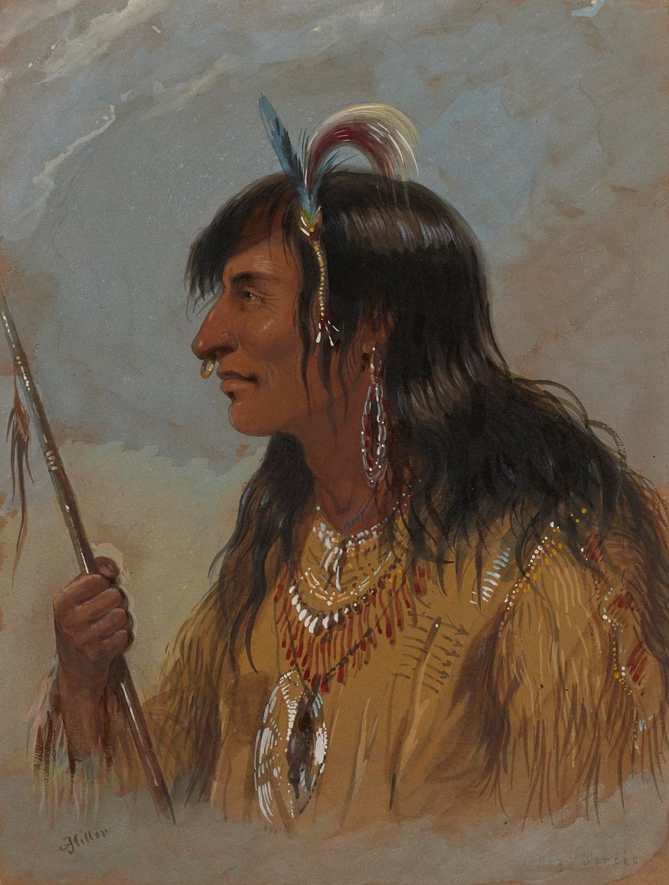 Nez Percés-indianer av Alfred Jacob Miller