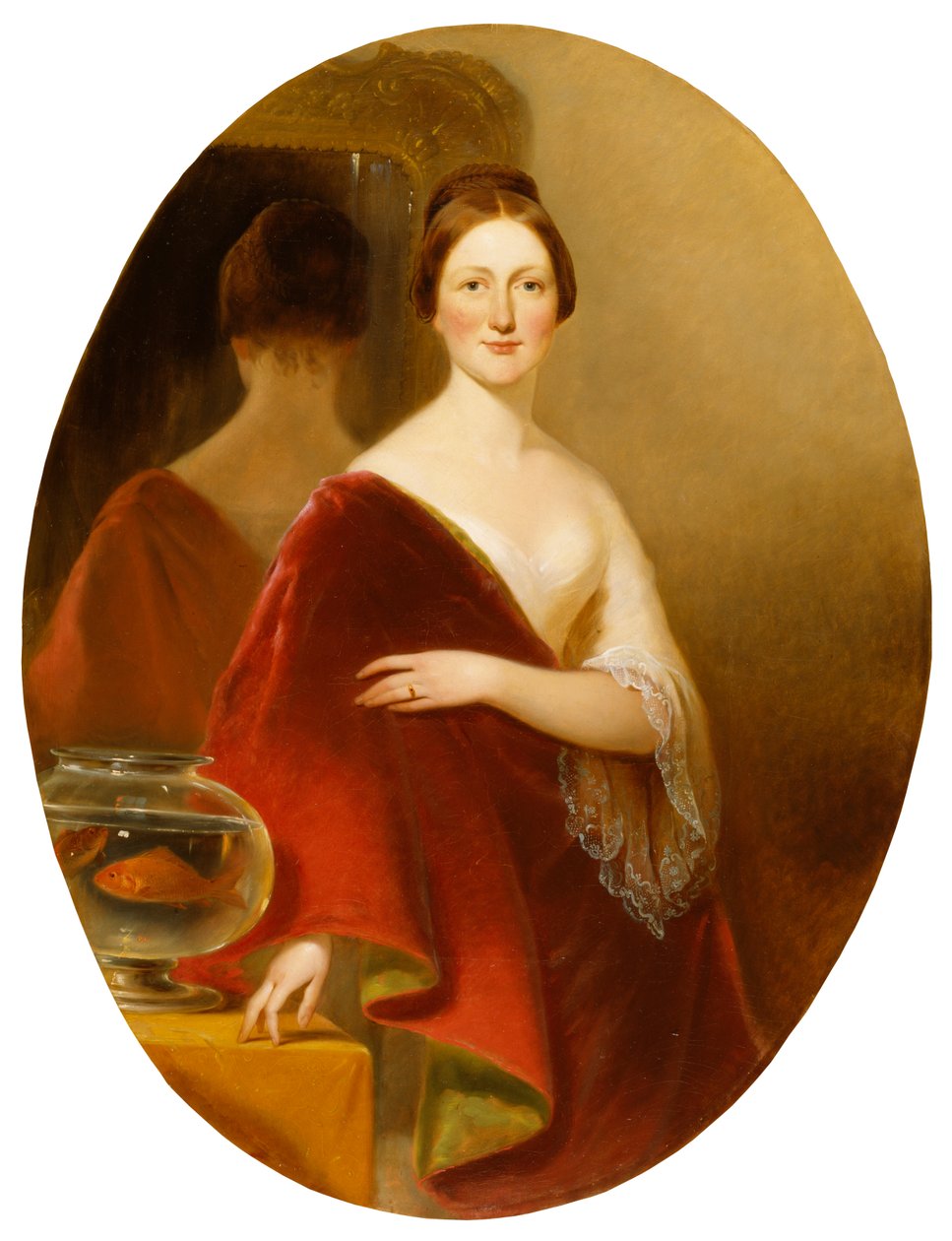 Portrett av fru Decatur Howard Miller (Eliza Credilla Hare) av Alfred Jacob Miller