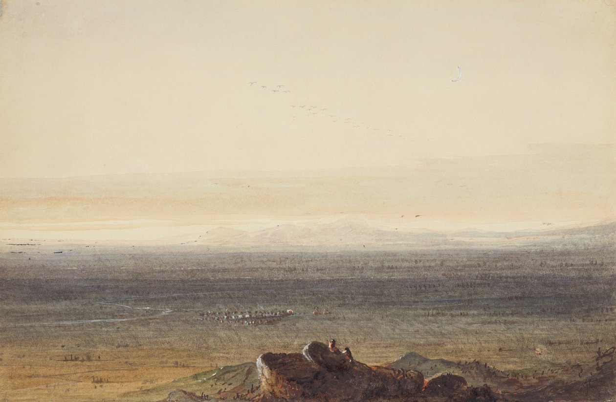 Prairie, ca. 1837 (blyant, akvarell og gouache på papir) av Alfred Jacob Miller