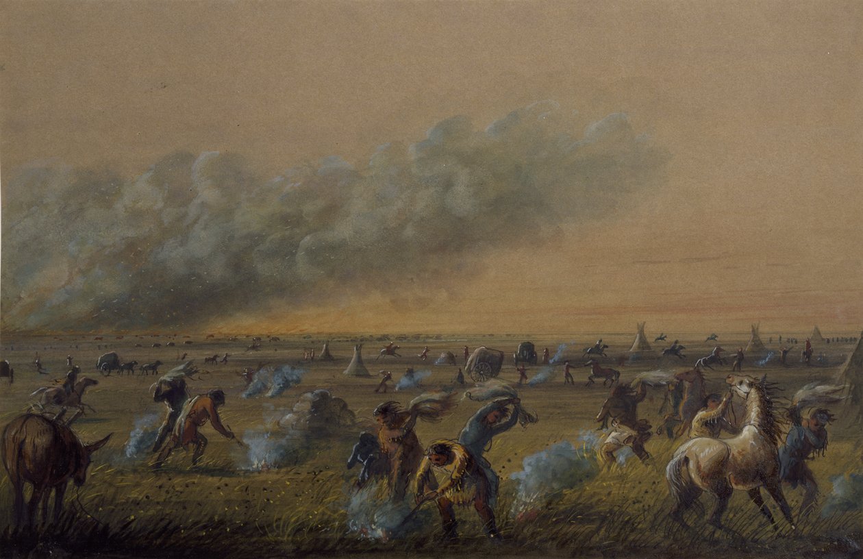 Prærie i brann av Alfred Jacob Miller